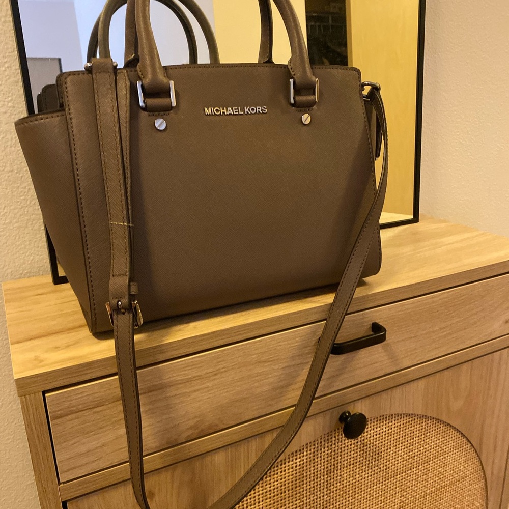 Michael Kors Taupe/Gray Satchel Bag